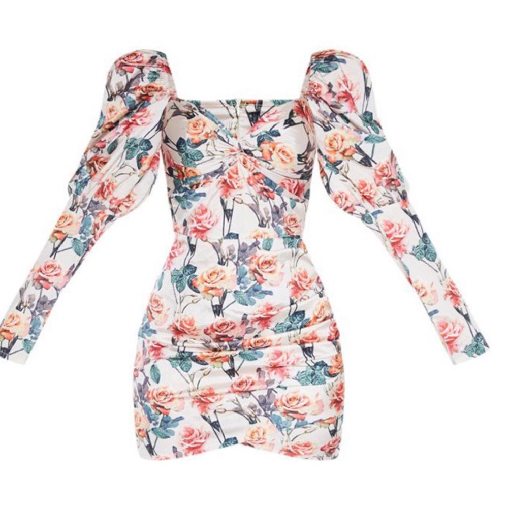 PLT Rose print mini dress
